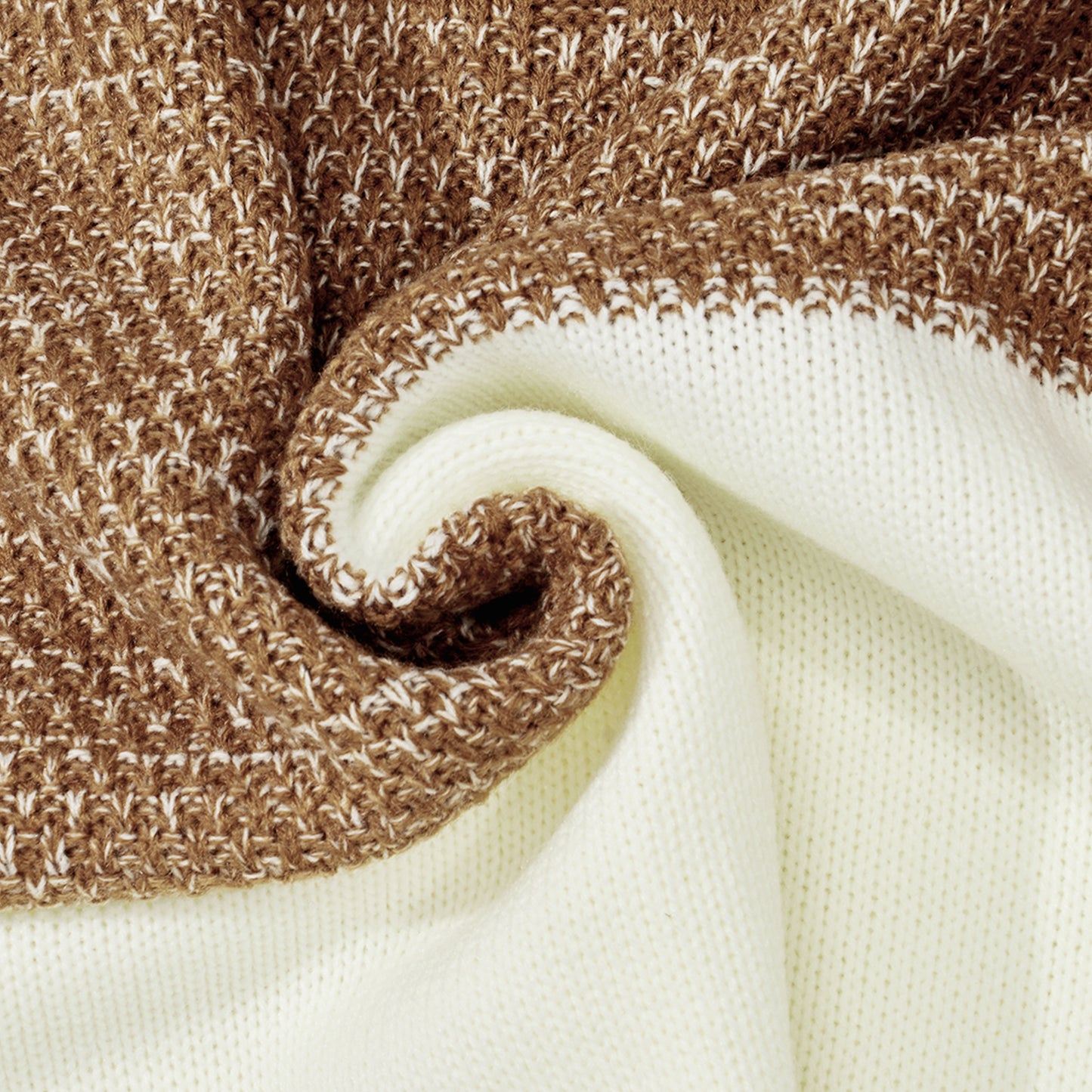 Men'S Casual Color Block Long Sleeve Cable Knit Pullover Sweater