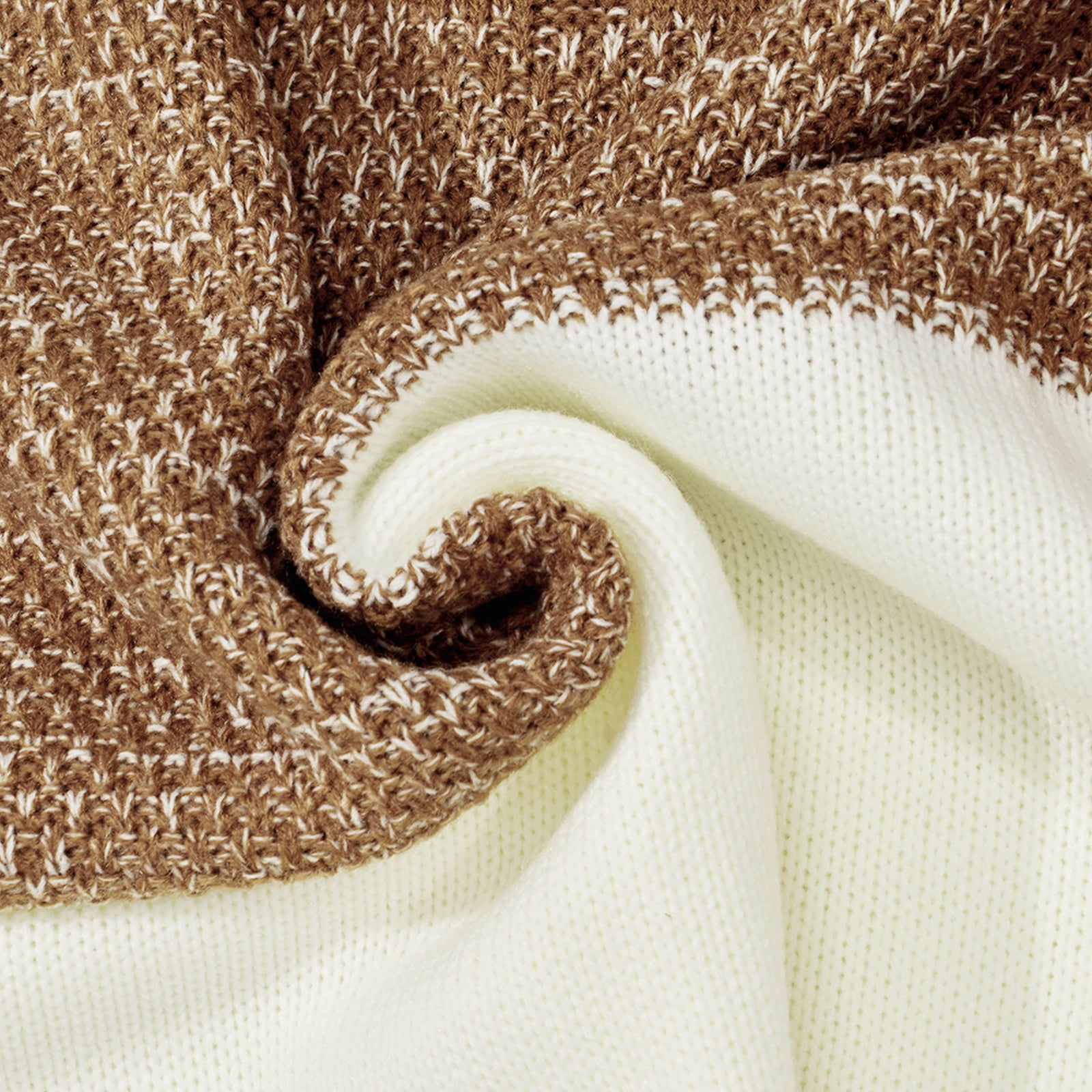 Men'S Casual Color Block Long Sleeve Cable Knit Pullover Sweater