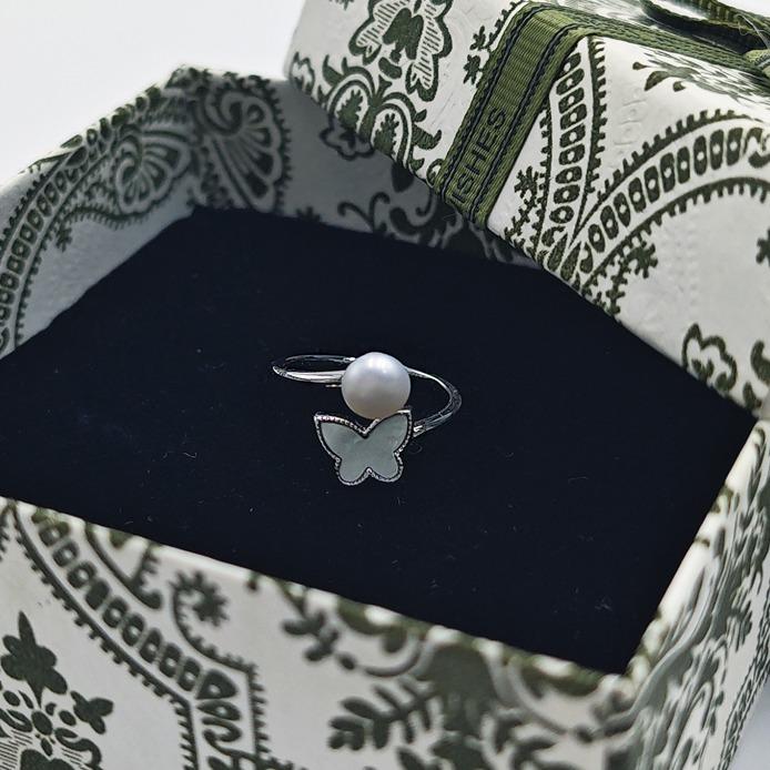 Natural Freshwater Pearl Ring High-Quality Animal Pattern Ring Women'S Daily Wear Ring