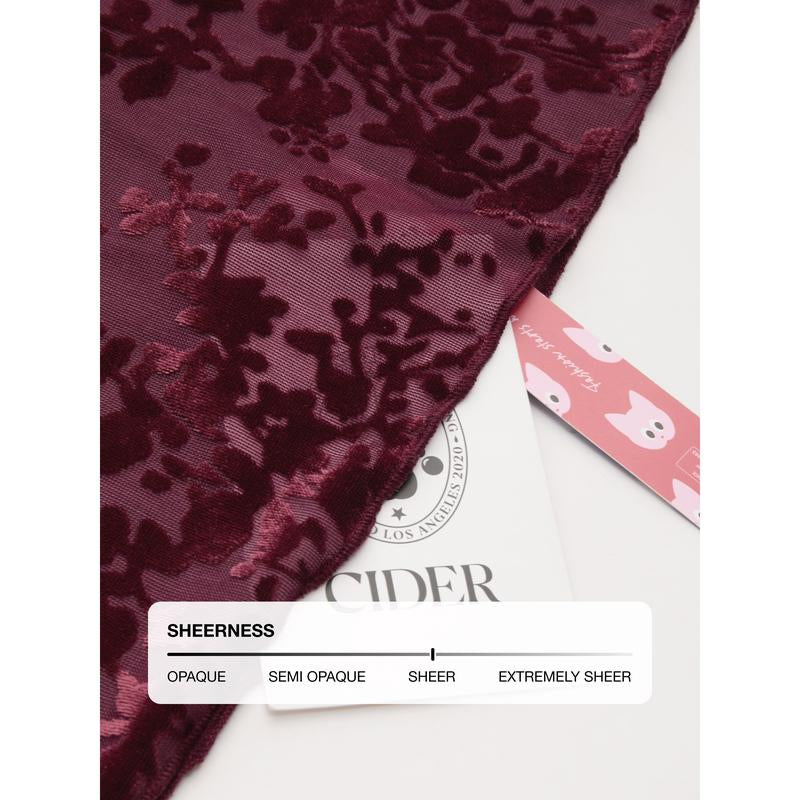 Cider [Size 0-22] Velvet V-Neck Floral Cut Out Knotted Midi Dress